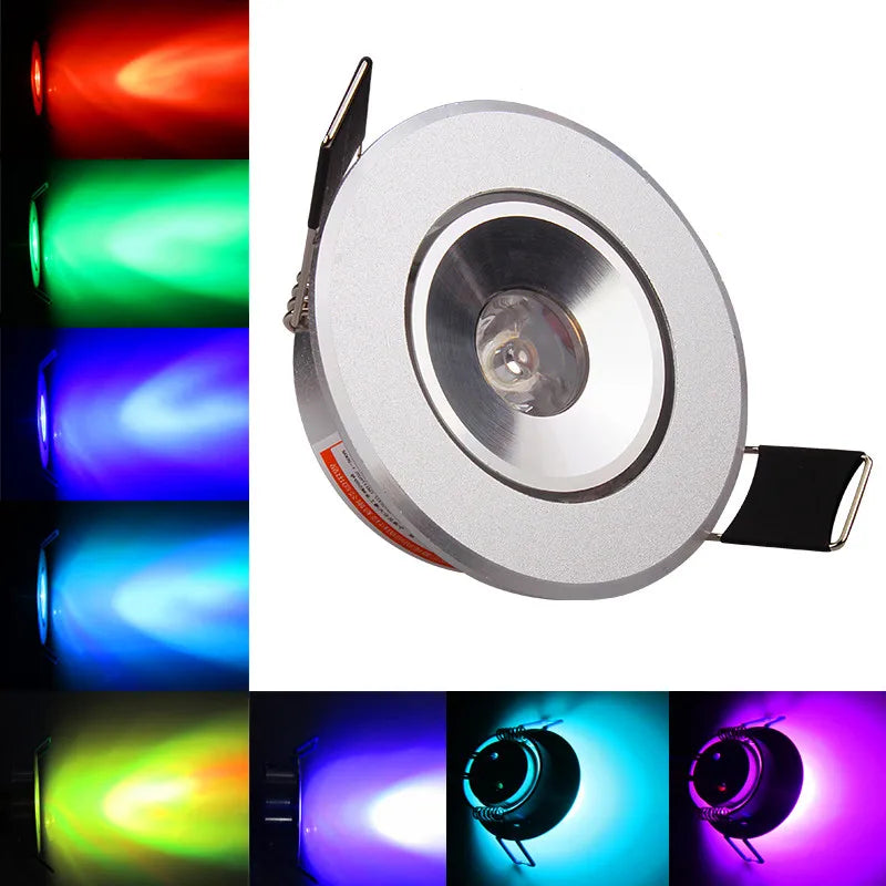 mini spot LED RGB à intensité variable contrôle par télécommande
