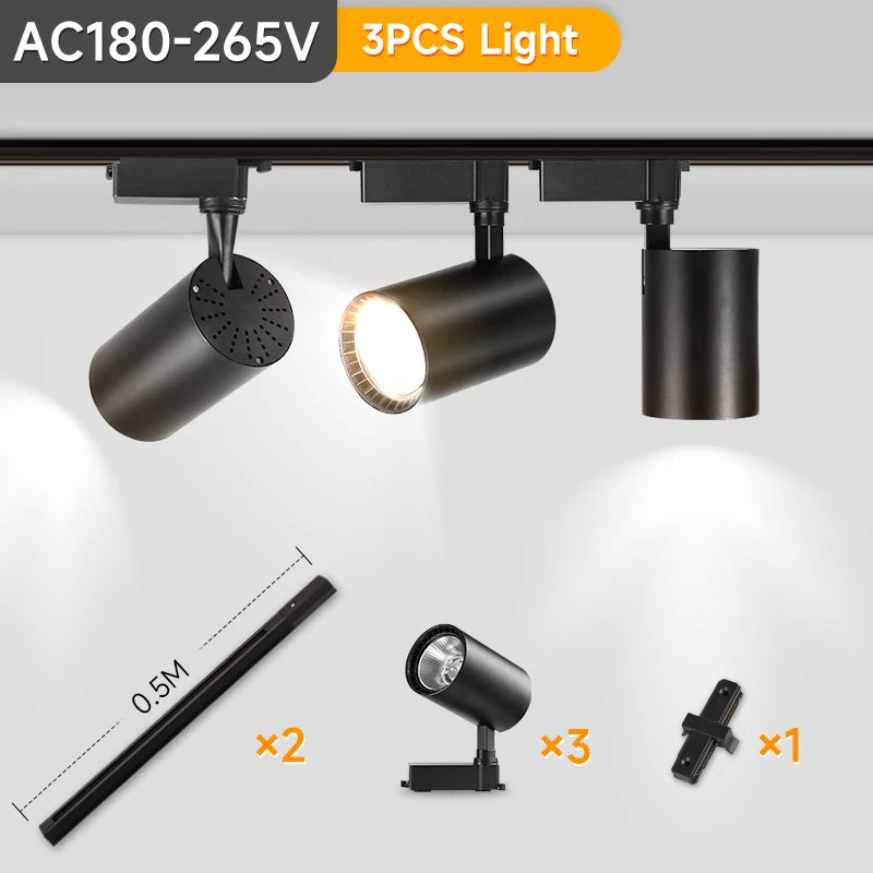 Spot orientable sur rail linéaire style projecteur