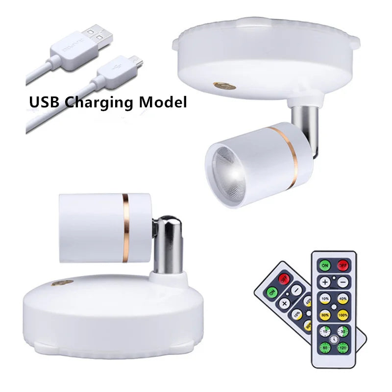 Spot led à pile orientable à poser avec télécommande