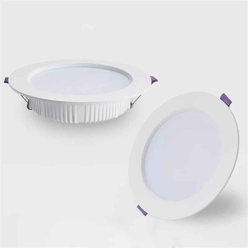 Spot led encastrable à intensité variable extra plat 3 cm de haut et large diffuseur blanc
