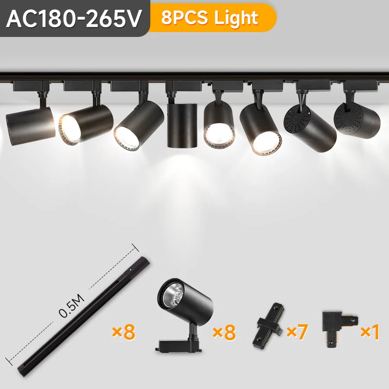 Spot orientable sur rail linéaire style projecteur