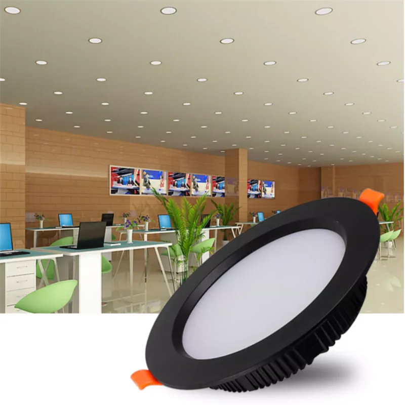 Spot led encastrable à intensité variable extra plat 3 cm de haut et large diffuseur blanc