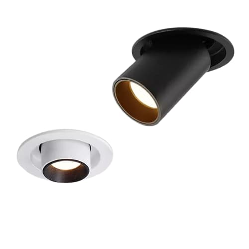 Spot led tube encastré téléscopique orientable à 360°