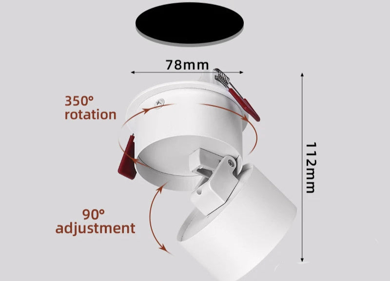 spot encastrable blanc orientable 360°