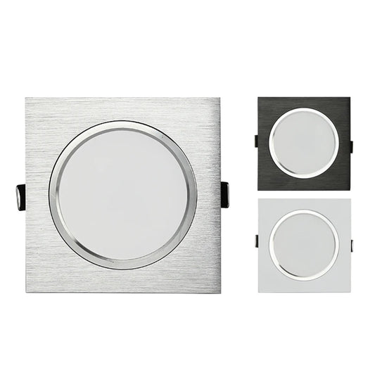 spot LED encastrable carré en alu brossé