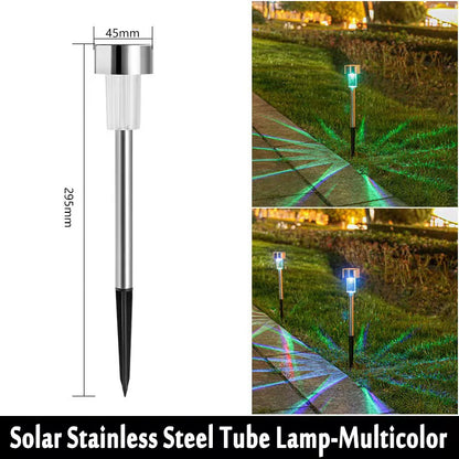 Spot solaire picquet design chrome éclairage décoratif