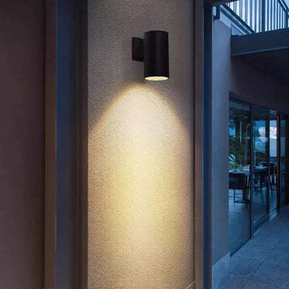Spot mural façade tube noir LED unidirectionnel IP65