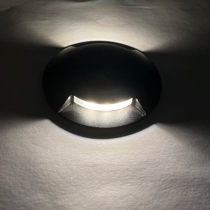 spot LED recouvert pour extérieur 1W 12V plat IP67 noir