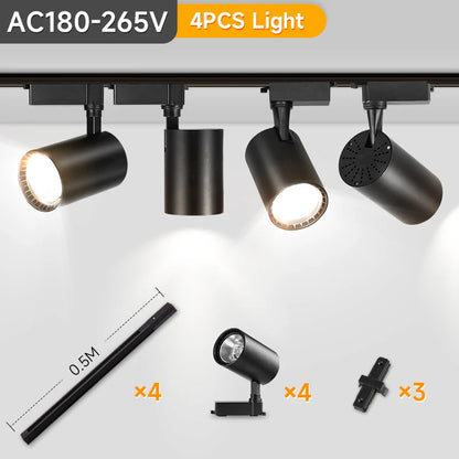 Spot orientable sur rail linéaire style projecteur