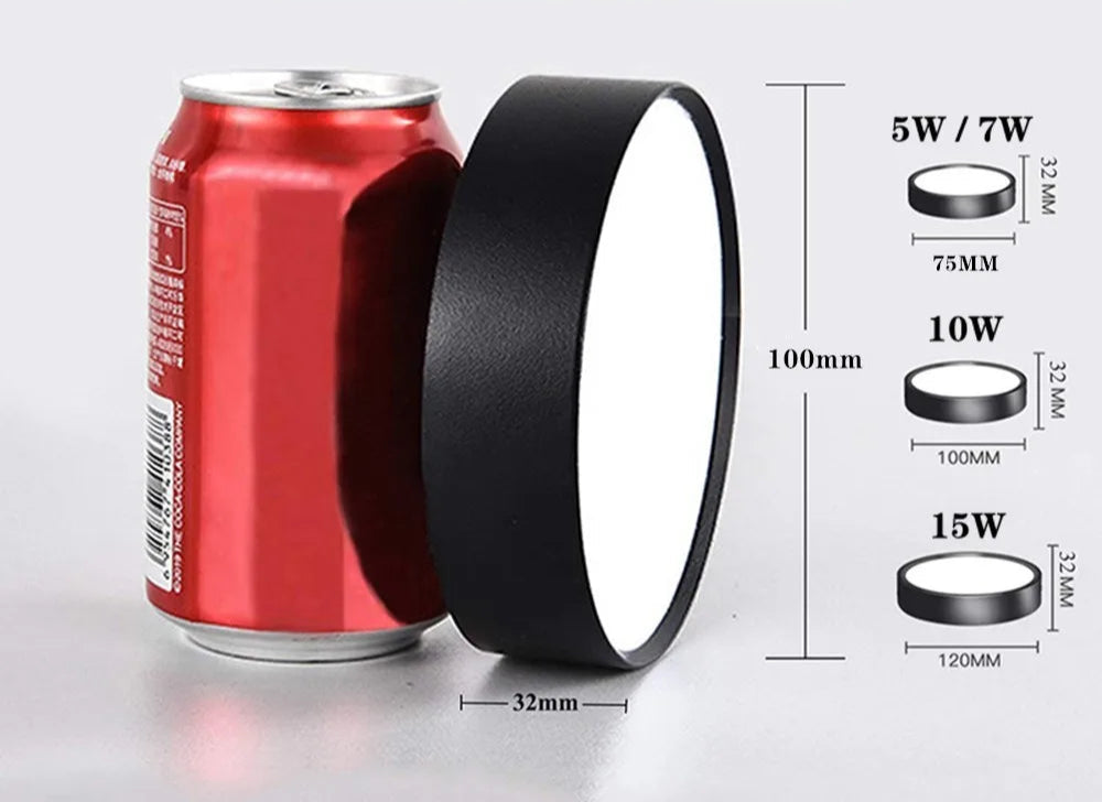 Spot led plat design coloré à diffuseur opaque