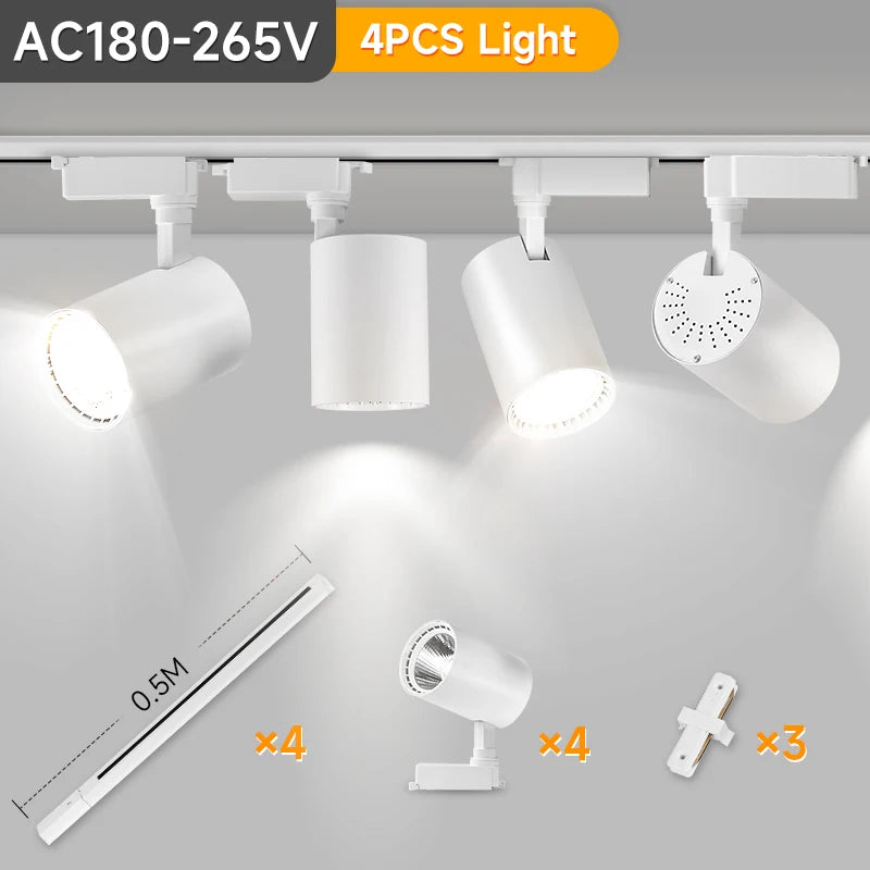 Spot orientable sur rail linéaire style projecteur