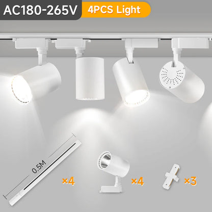 Spot orientable sur rail linéaire style projecteur