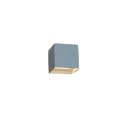 Spot mural IP65 abat-jour carré en aluminium double diffusion