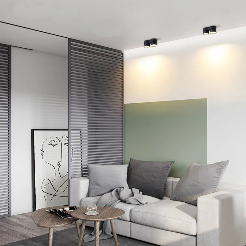 Spot plafonnier led double orientable 220°