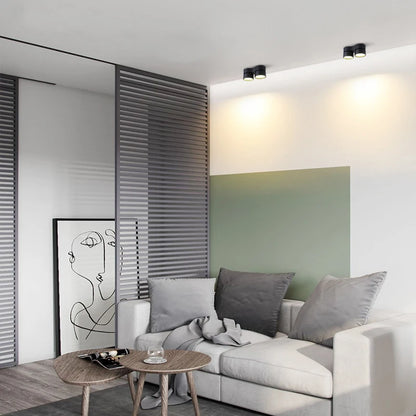Spot plafonnier led double orientable 220°