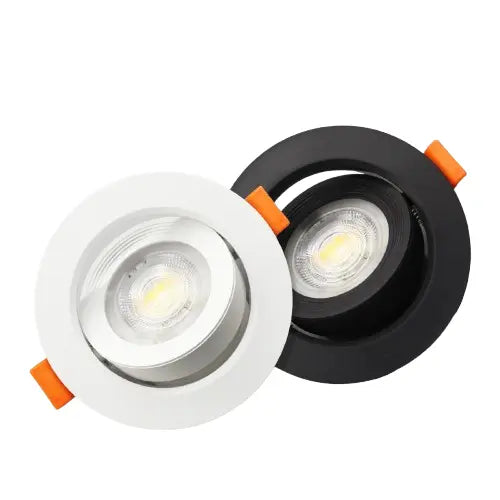 Spot dimmable plat à encastrer à tête orientable 7W largeur 9cm