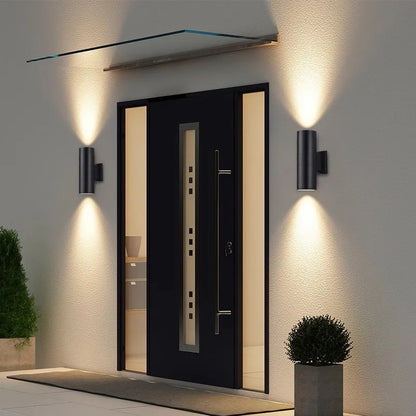 Spot mural façade tube noir LED unidirectionnel IP65