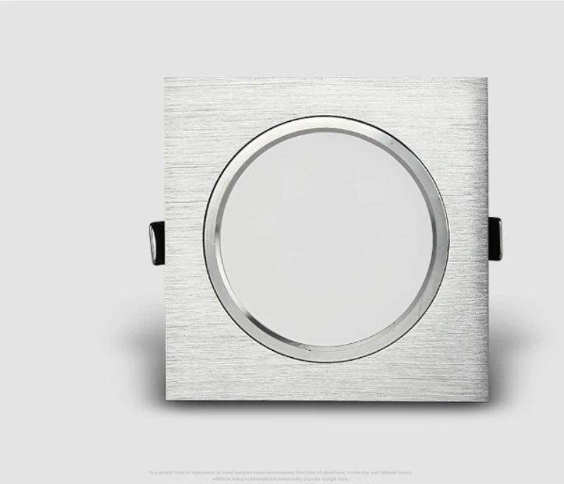 spot LED encastrable plat carré en aluminium brossé