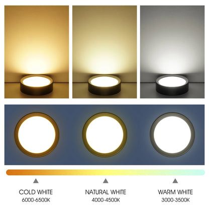 spot plafonnier led à coque de couleur à diffuseur opaque éclairage variable